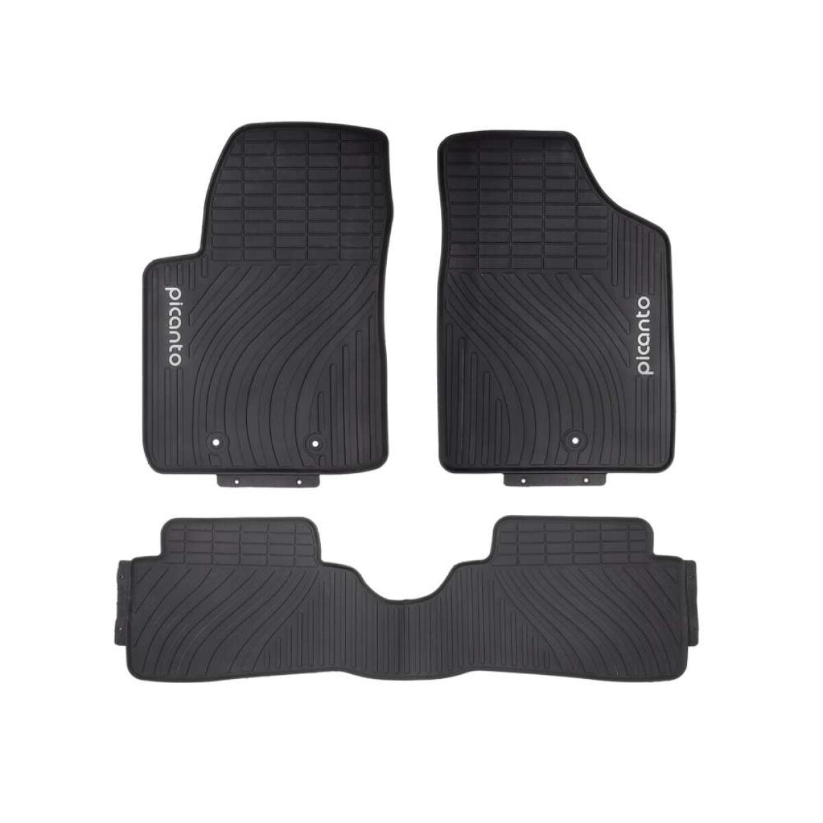 Alfombra Para Kia Picanto New - Color Negro 3Pcs 