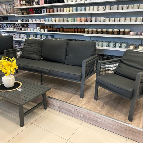 Juego de Jardín Exterior Aluminio Mesa + Sillones Juego de Jardín Exterior Aluminio Mesa + Sillones