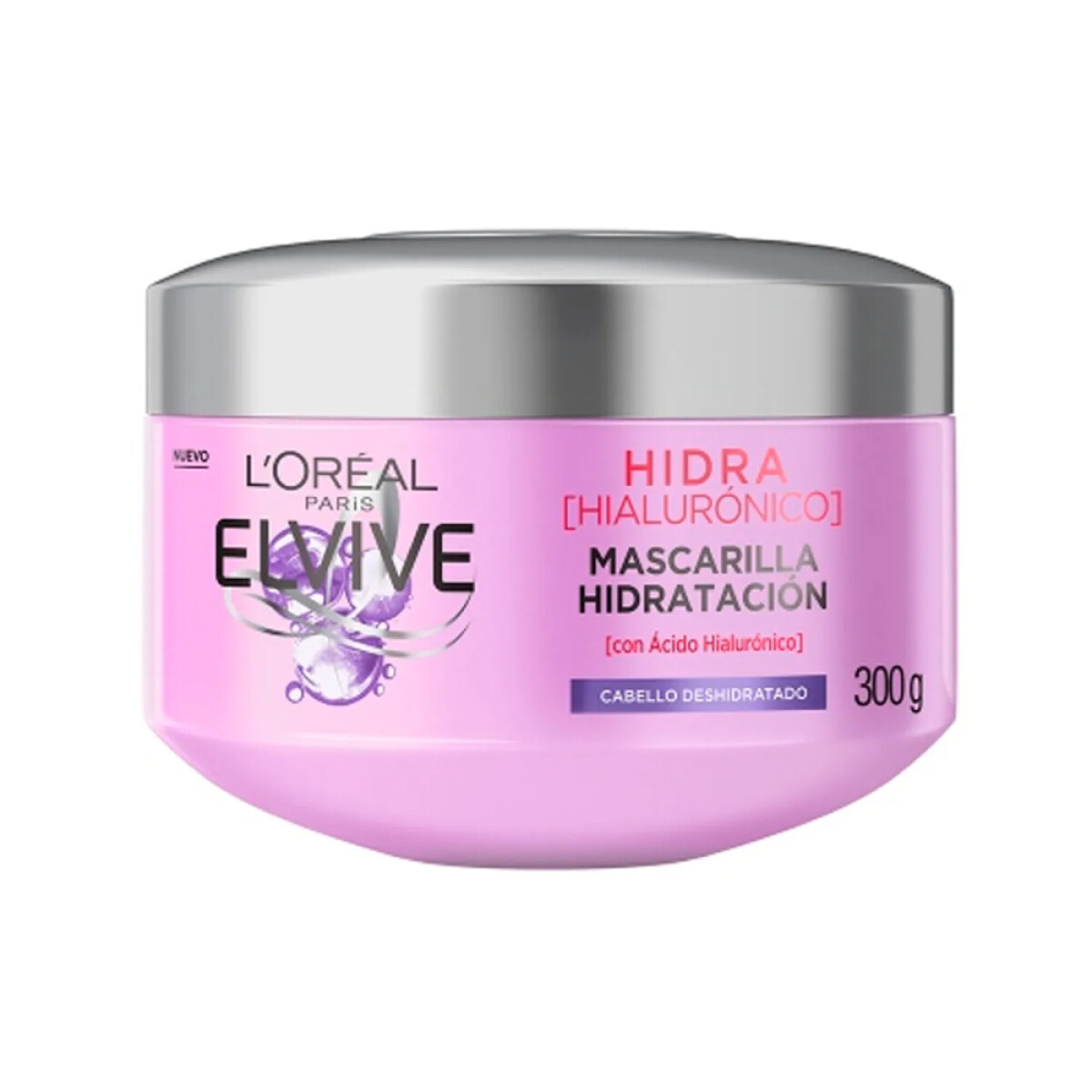 Elvive Crema de Tratamiento Hidra Hialurónico 300 gr | Hidratación Intensa y Brillo Ligero 