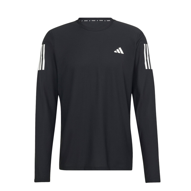 Remera de Hombre Adidas Own The Run M/Larga Negro - Blanco