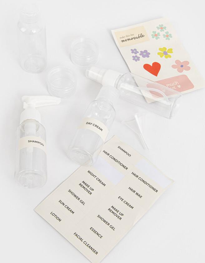 Set de Viaje Liso Set De Botellas De Viaje En Bolsa - Violeta Lila