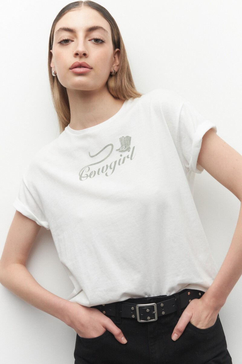 REMERA COWGIRL - Blanco 