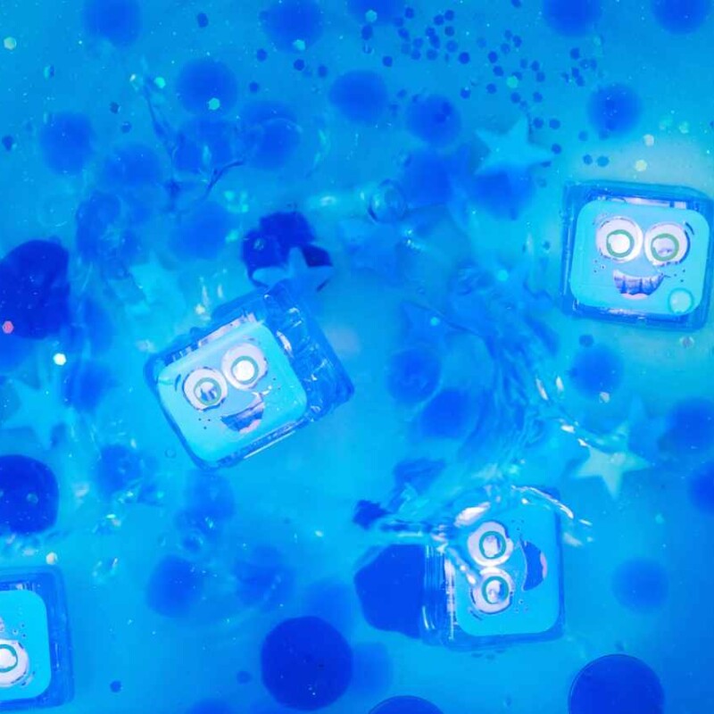 GLO PALS - Set de 4 cubos iluminados Azul