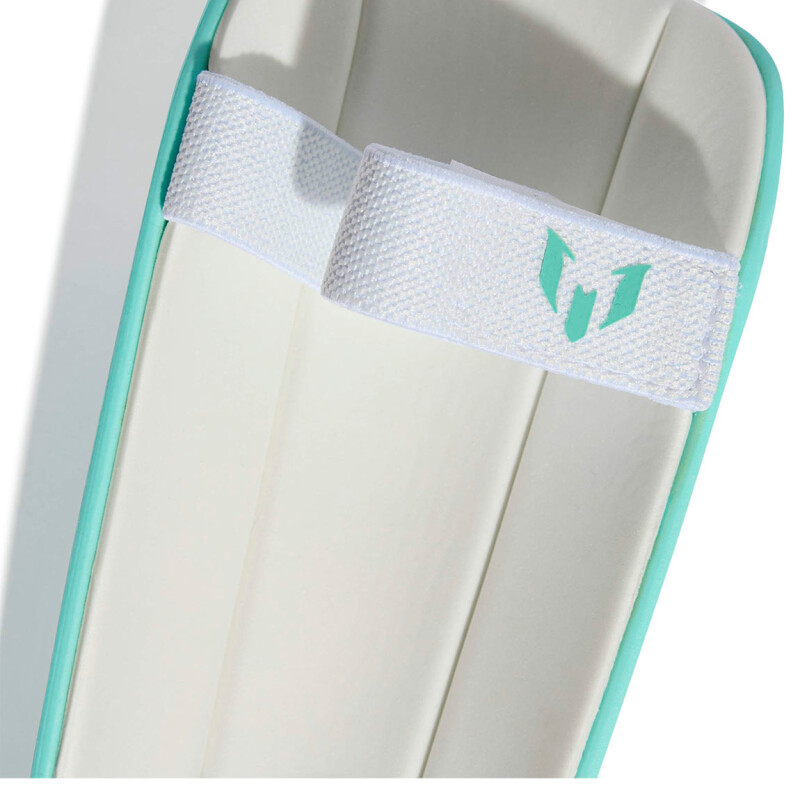 ADIDAS CANILLERAS MESSI SG MTC J Blanco-Verde Agua
