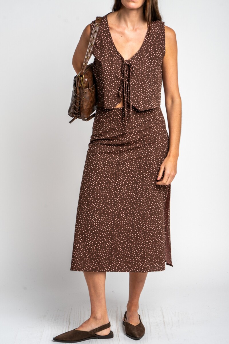 Top Lunares Marron