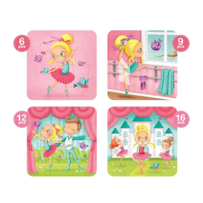 Puzzle 4 en 1 Eureka 43 pzas Bailarina
