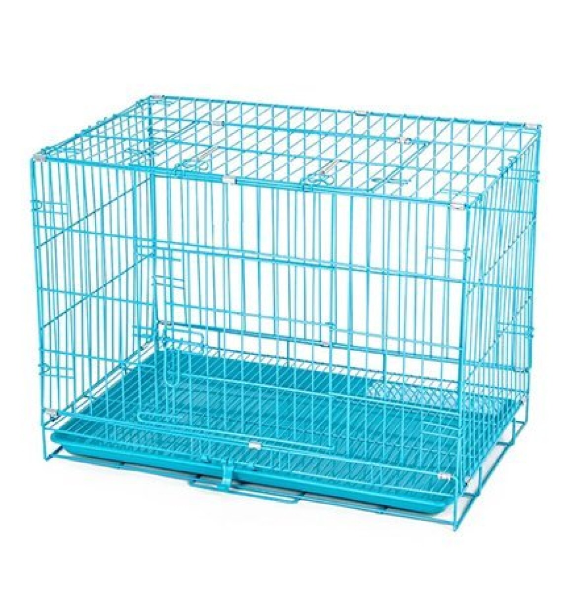 Canil Jaula Corral Perro Mascota Lili 90 cm Grande De Metal - Variante Color Celeste 