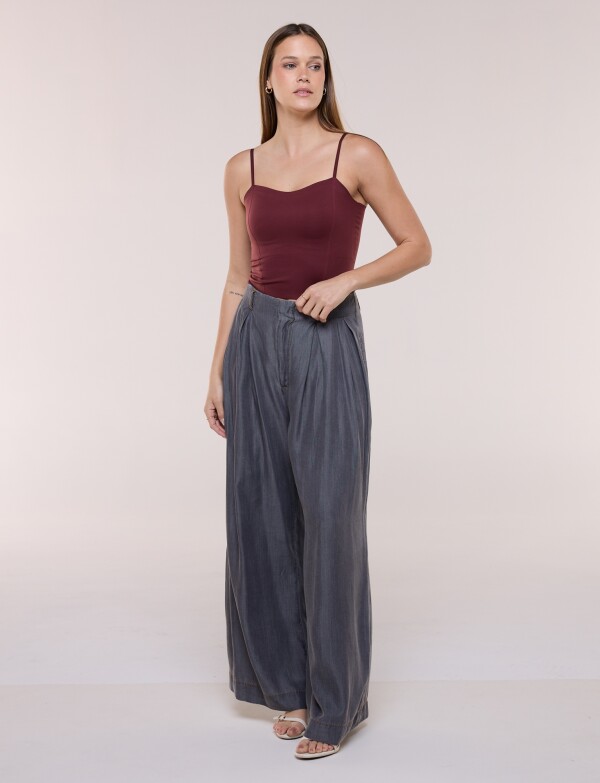 Pantalón Lyocell Wide Leg GRIS