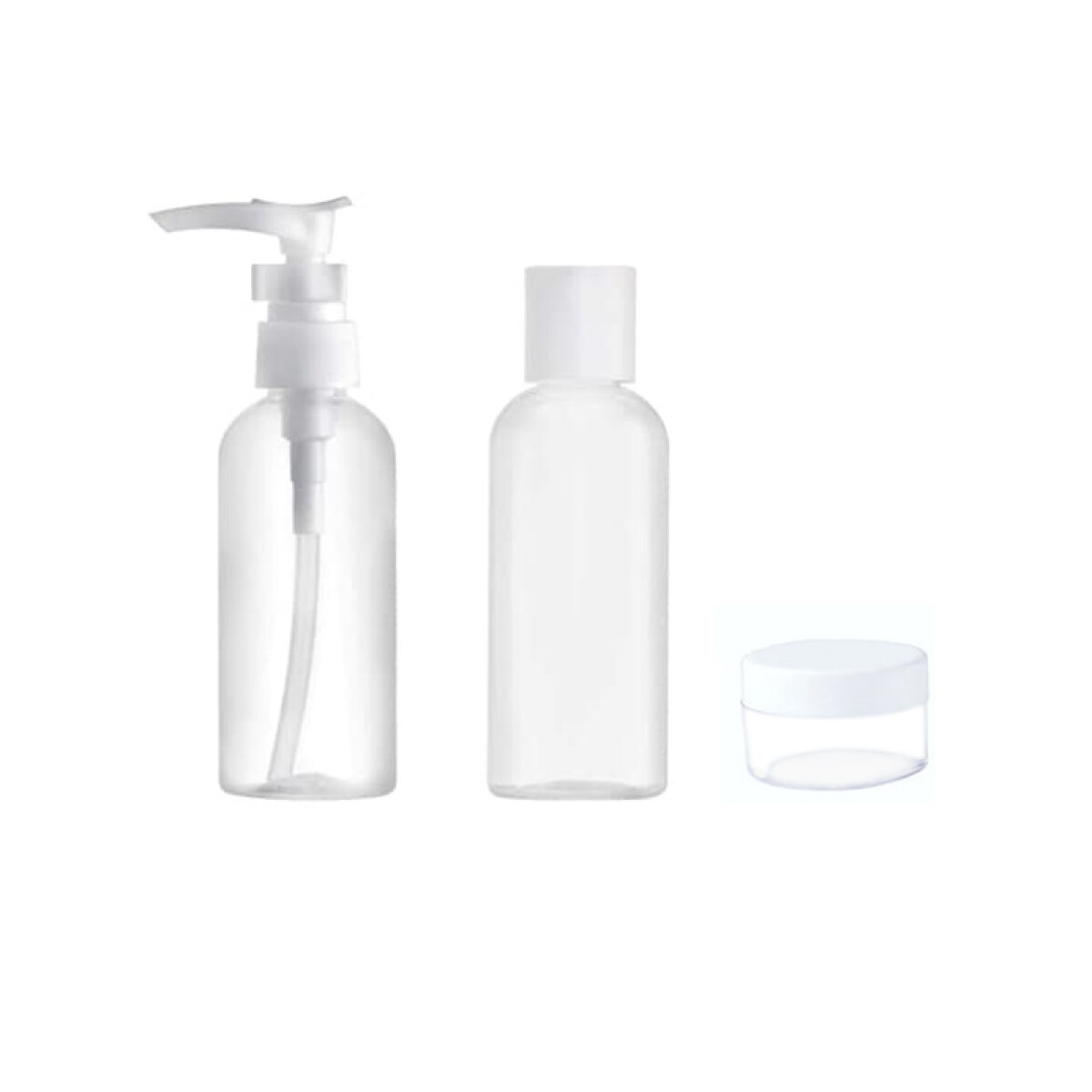 Set de envases transparentes para cremas o perfumes 3pcs - Set De Envases Transparentes Para Cremas O Perfumes 3pcs 