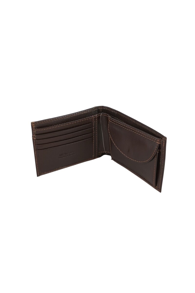 Billetera grande con tarjetero extraible Marron