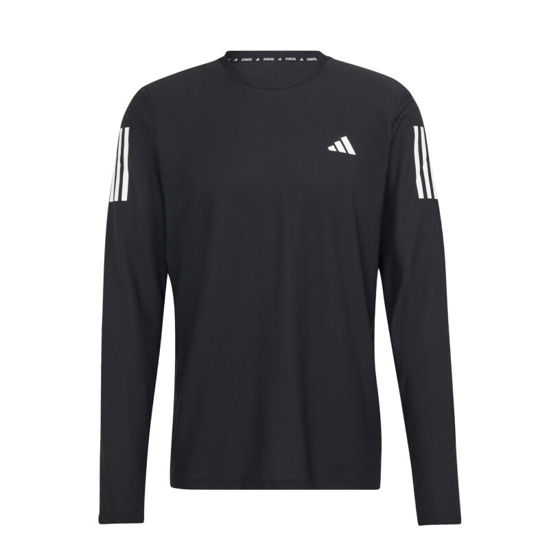Remera de Hombre Adidas Own The Run M/Larga Negro - Blanco
