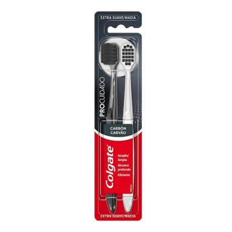 Cepillos Colgate Pro Cuidado Carbón Pack X2 Cepillos Colgate Pro Cuidado Carbón Pack X2