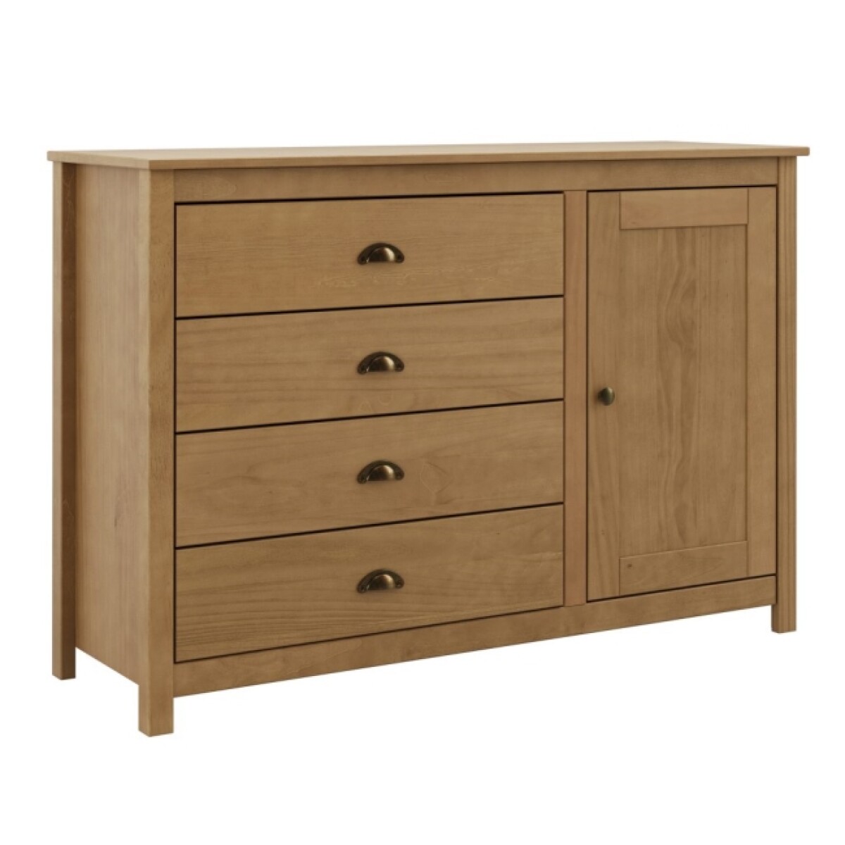 Comoda 4 Cajones 1 Puerta Topazio Freijo 9149fn 