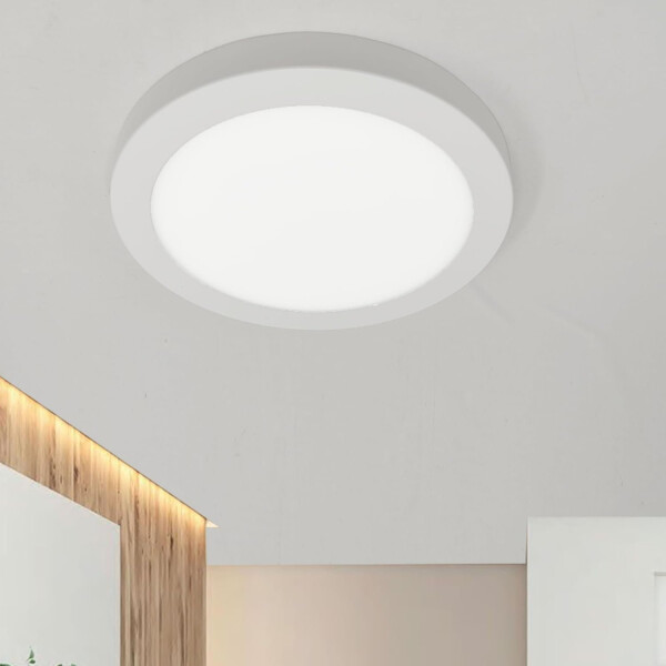 Set x12 Plafon Led 18w Panel Redondo Spot Luz Neutra Techo Set x12 Plafon Led 18w Panel Redondo Spot Luz Neutra Techo