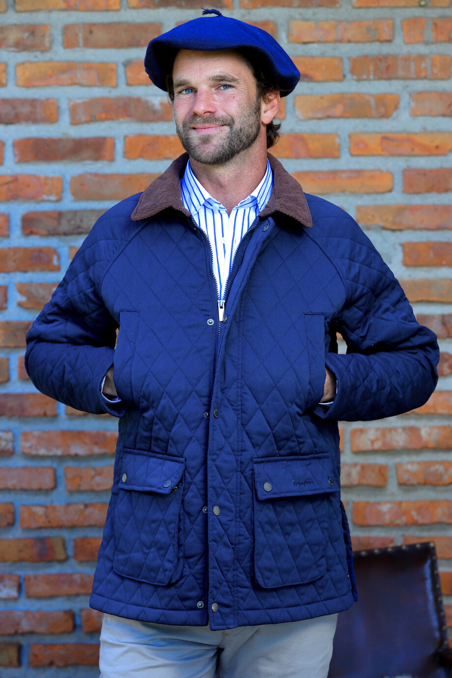 Campera de Hombre Capitoneada Azul