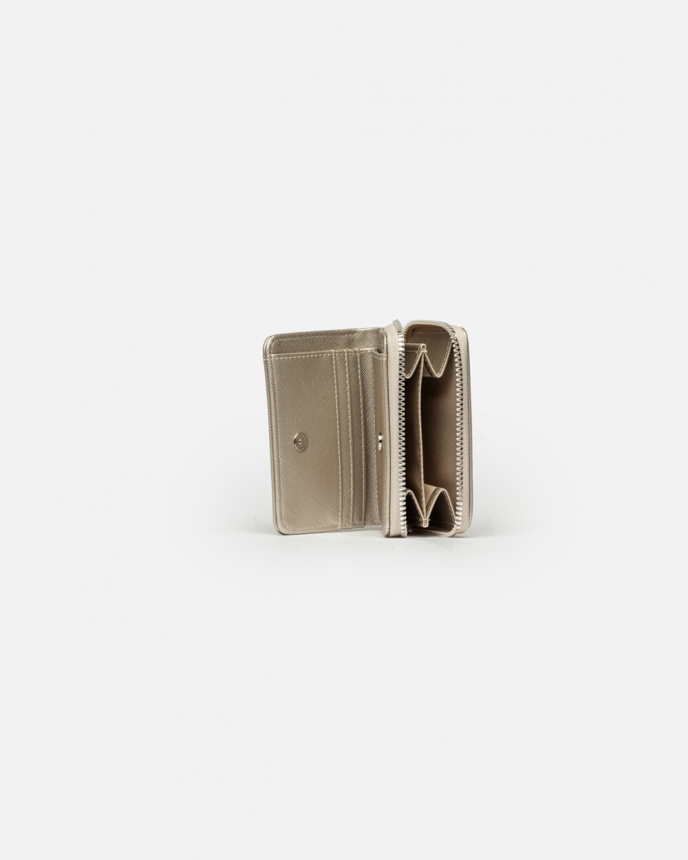 Billetera Penny en efecto cuero Plata Negro