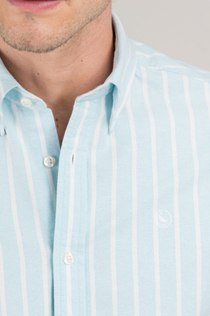 Camisa Oxford Butcher Aguamarina