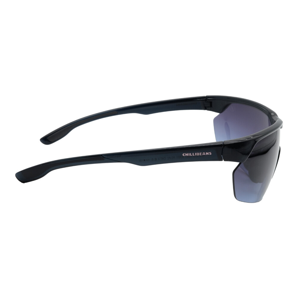 Lentes De Sol Policarbonato Esporte Chilli Beans Performance Gradiente Azul/Negro