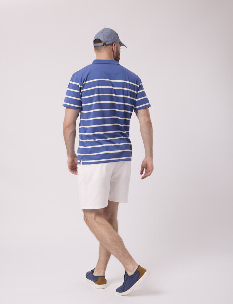 Remera m/c rayada azul