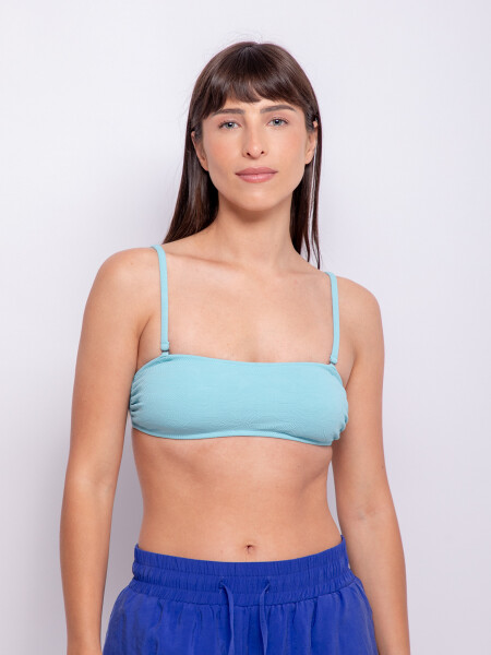 TOP STRAPLESS LIRIO Azul Glaciar