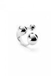 ANILLO EN ALEACIÓN DE METALES BAÑADO EN PLATA DE LEY CON TRES BOLAS DE DIFERENTES TAMAÑOS Anillo