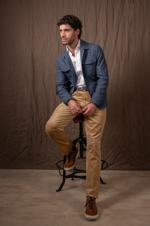 Pantalon Corduroy clásico Beige