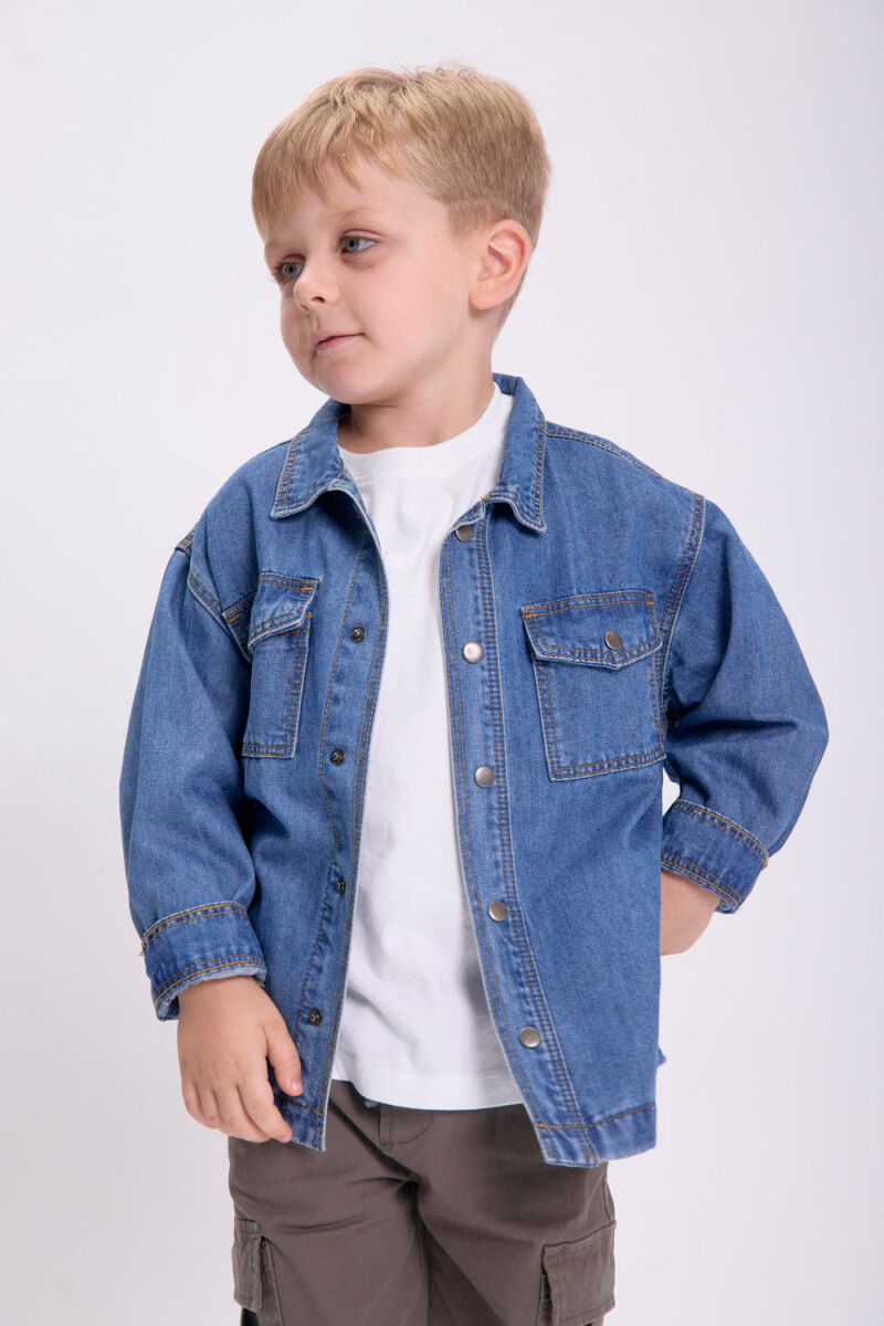 Camisa jean - Azul Medio 