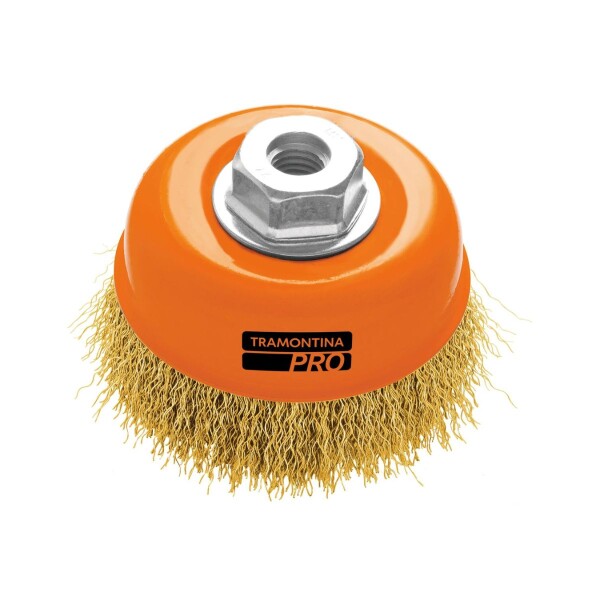 CEPILLO COPA DE ALAMBRE BRONCEADO 4" TRAMONTINA Cepillo Copa De Alambre Bronceado 4" Tramontina