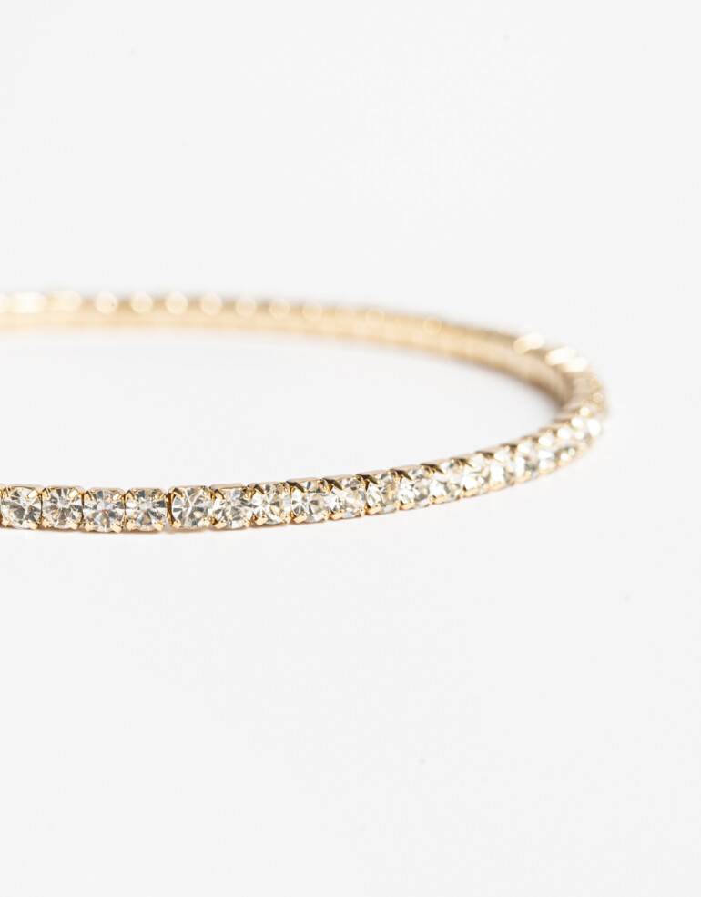 Pulseras Flexibles Strass Pulsera Flexible Strass - Dorado
