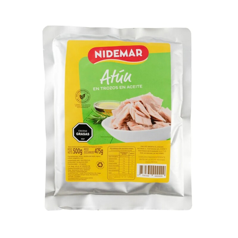 ATUN NIDEMAR 500G ACEITE TROZ Atun Nidemar 500g Aceite Troz