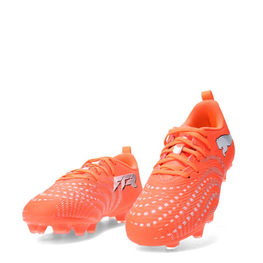 Championes de Niños Puma Futbol 11 Future 9 Play Fg/Ag Jrs Naranja - Blanco