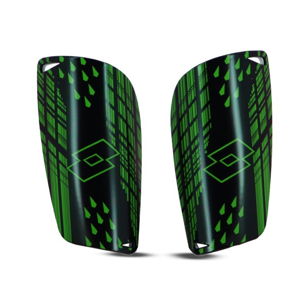 Lotto Potenza III canillera de futbol - negro/verde Negro-Verde
