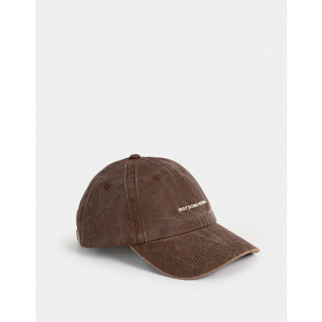 Gorra Canvas Bordada Marron Chocolate