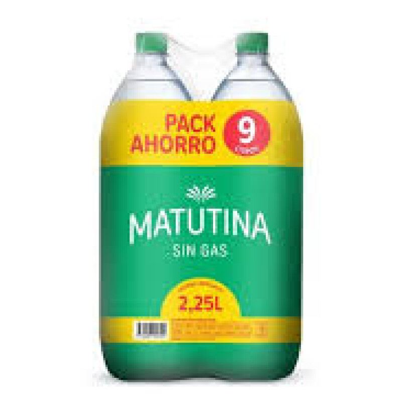 Agua matutina pack 9 litros SIN GAS Agua matutina pack 9 litros SIN GAS