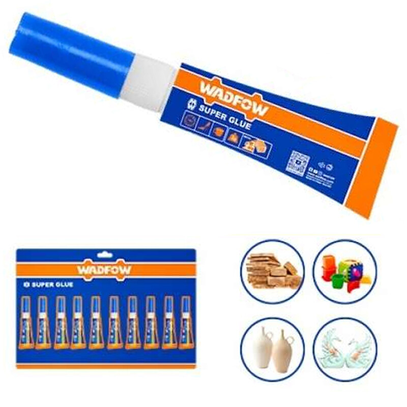 SET X 10 AHESIVO SUPER GLUE GOTITA 1GR WADFOW WGX1K03 SET X 10 AHESIVO SUPER GLUE GOTITA 1GR WADFOW WGX1K03