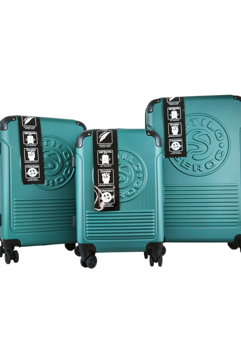 Set valijas ABS Verde oscuro