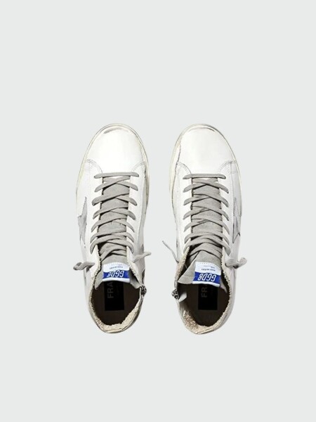 Golden Goose-Botines de cuero, Francy Classic Blanco