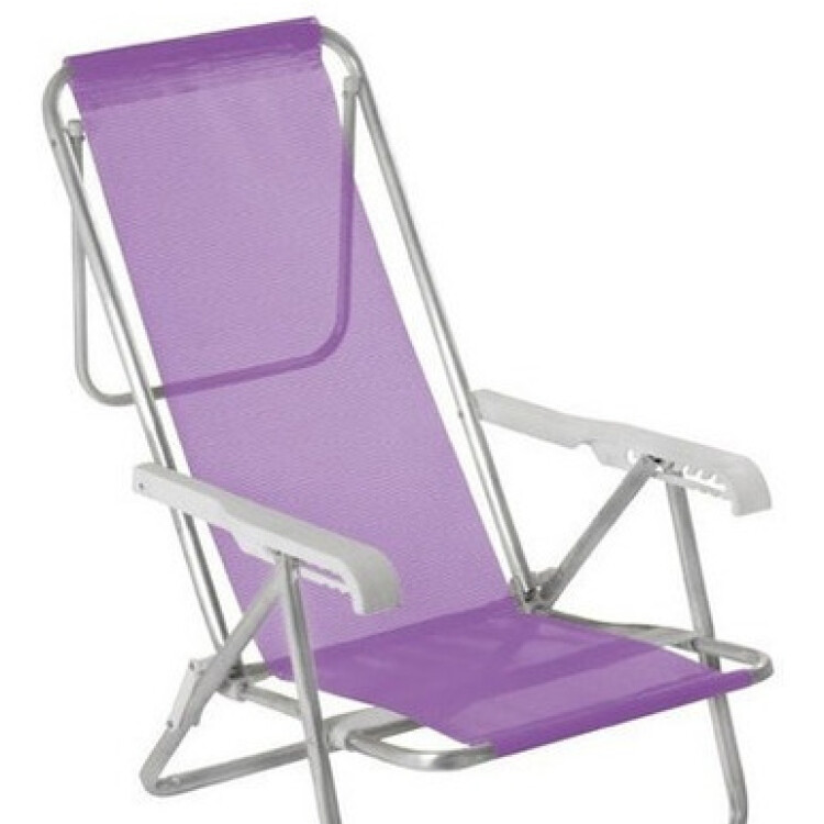 SILLA REPOSERA ALUMINIO 8 POSICIONES LILA SILLA REPOSERA ALUMINIO 8 POSICIONES LILA