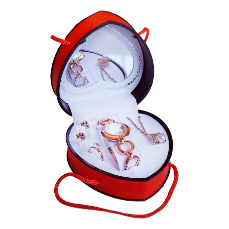 Set De Reloj De Corazón Perla