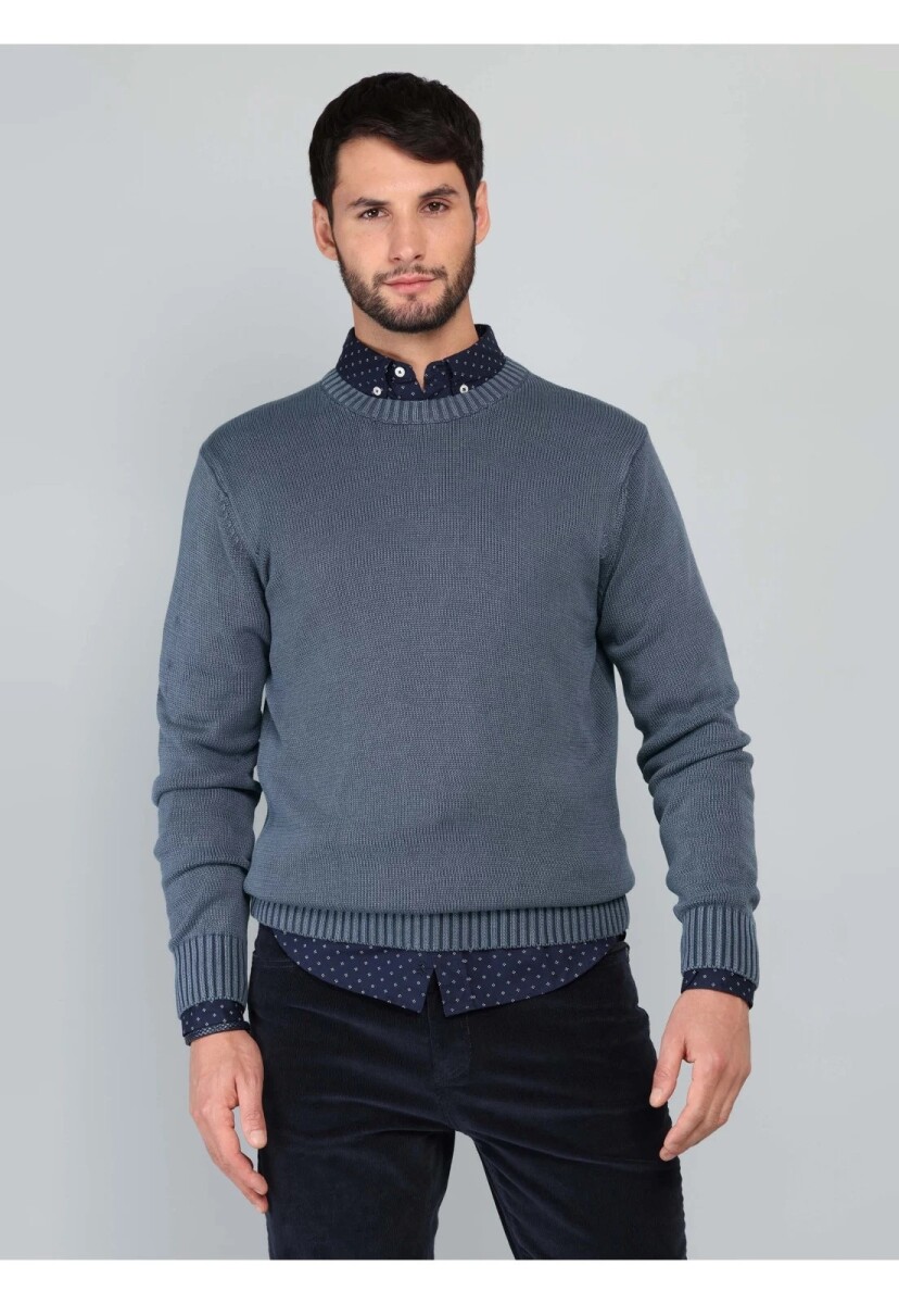 Sweater a la Base Arrow - DENIM 