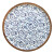 Plato de Madera de 23,5 cm Arabesco Azul