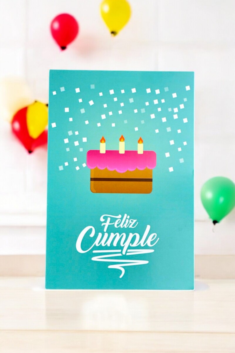 Tarjeta cumpleaños 10x15. - DISEÑO 3 