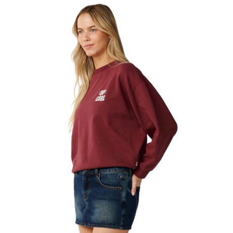 Buzo Rip Curl Sports Dept Drop Shoulder Bordo
