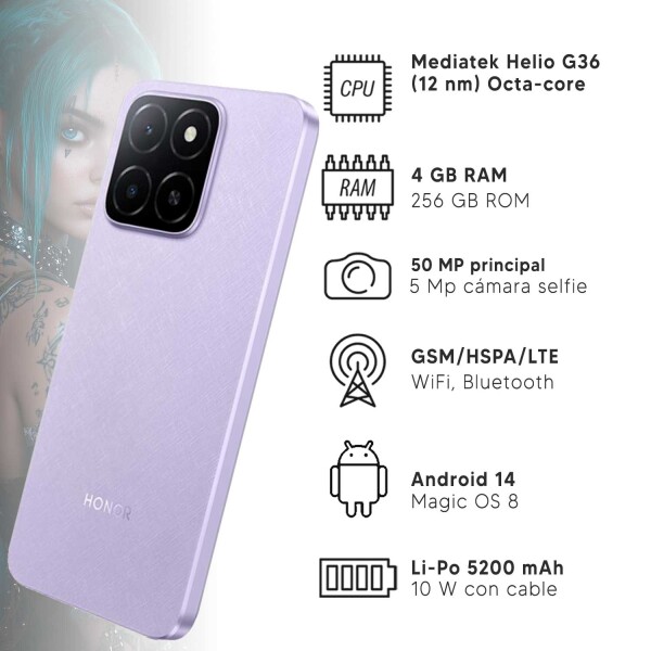 Honor X5b Plus 4g 4/256gb VIOLETA
