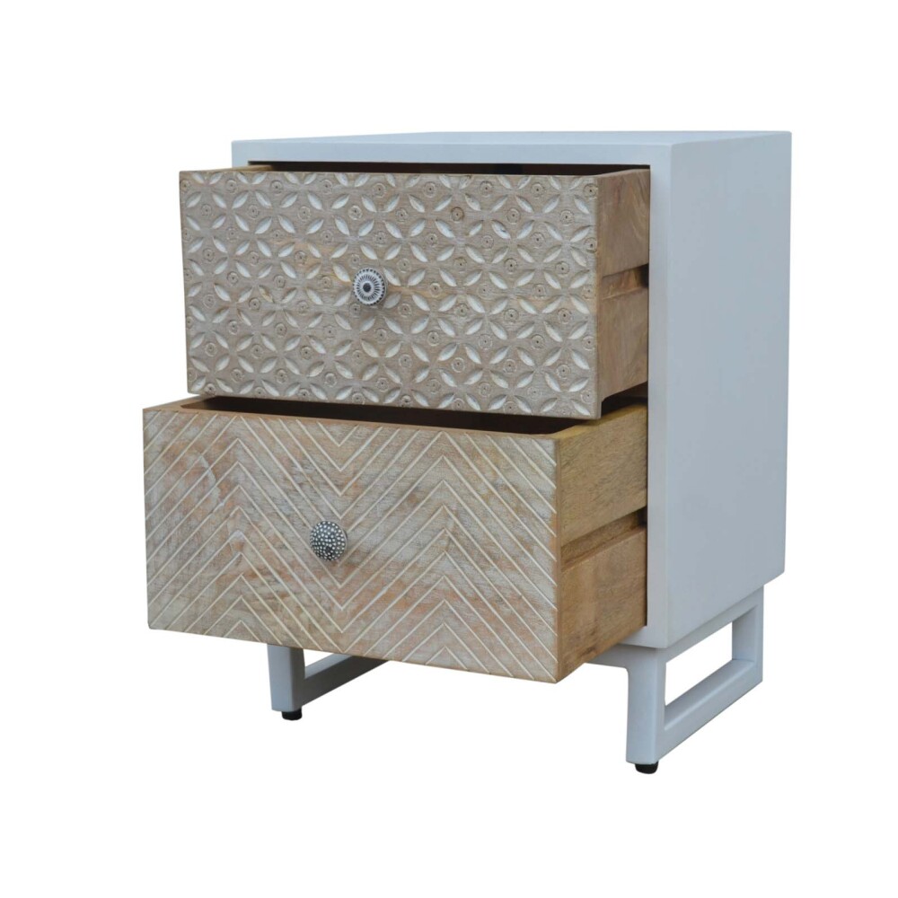 MESA DE LUZ MADERA BLANCO CALISTA