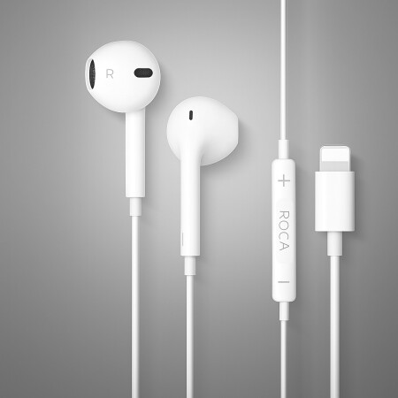 MANOS LIBRES STEREO ROCA LIGHTNING NEGRO