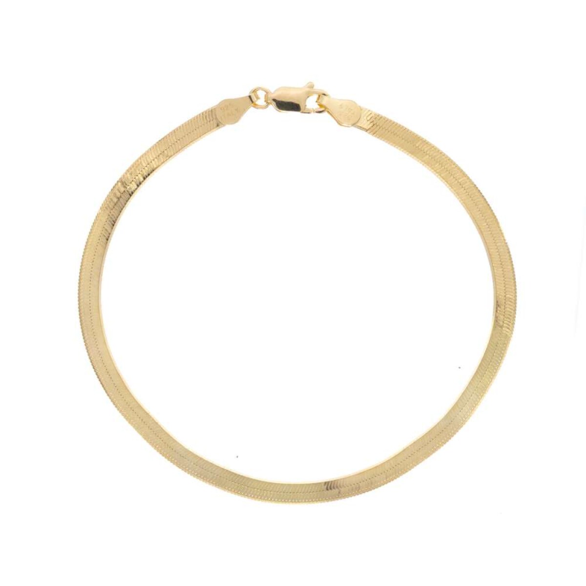 Pulsera de plata 925 con baño de oro amarillo - Chata 
