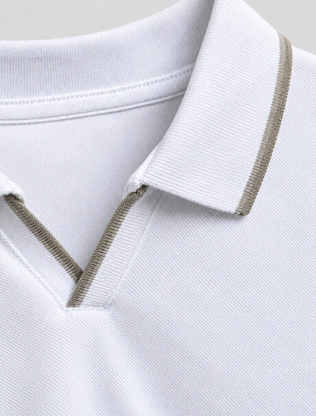 Remera m/c pique blanco