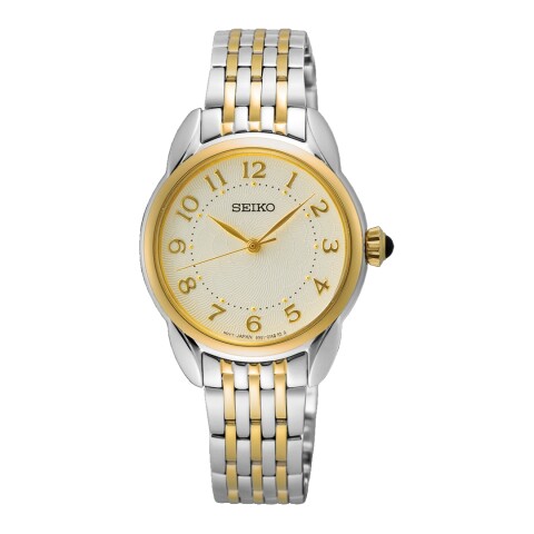 Reloj SeikoSUR562P1 para dama con correa de acero Dorado