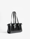 City Cartera Formato City Con Entramado - Negro